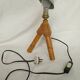 Vintage rattan table lamp – Tripod – Original porcelain socket –