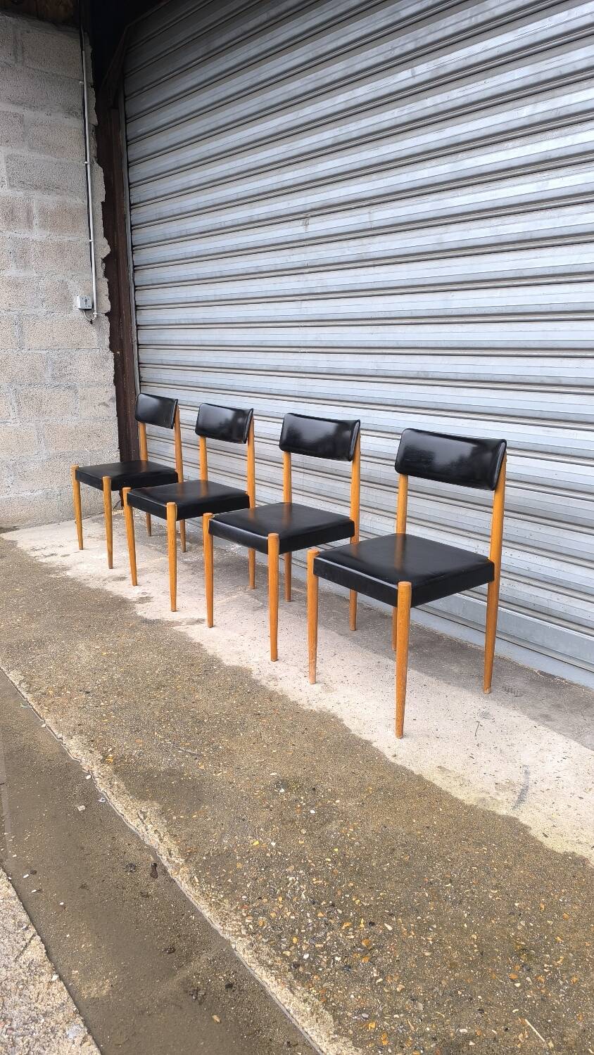 Set of four Scandinavian teak chairs 1960