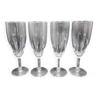 Set of 4 champagne flutes