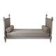 Resting bed - Louis XVI style bench reupholstered in linen