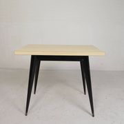 Bistro table Henri Julien, model Tolix T55 with a Formica top, 1950s.