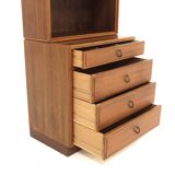 Scandinavian walnut bookcase by Bertil Fridhagen for Bodafors, Sweden, 1960