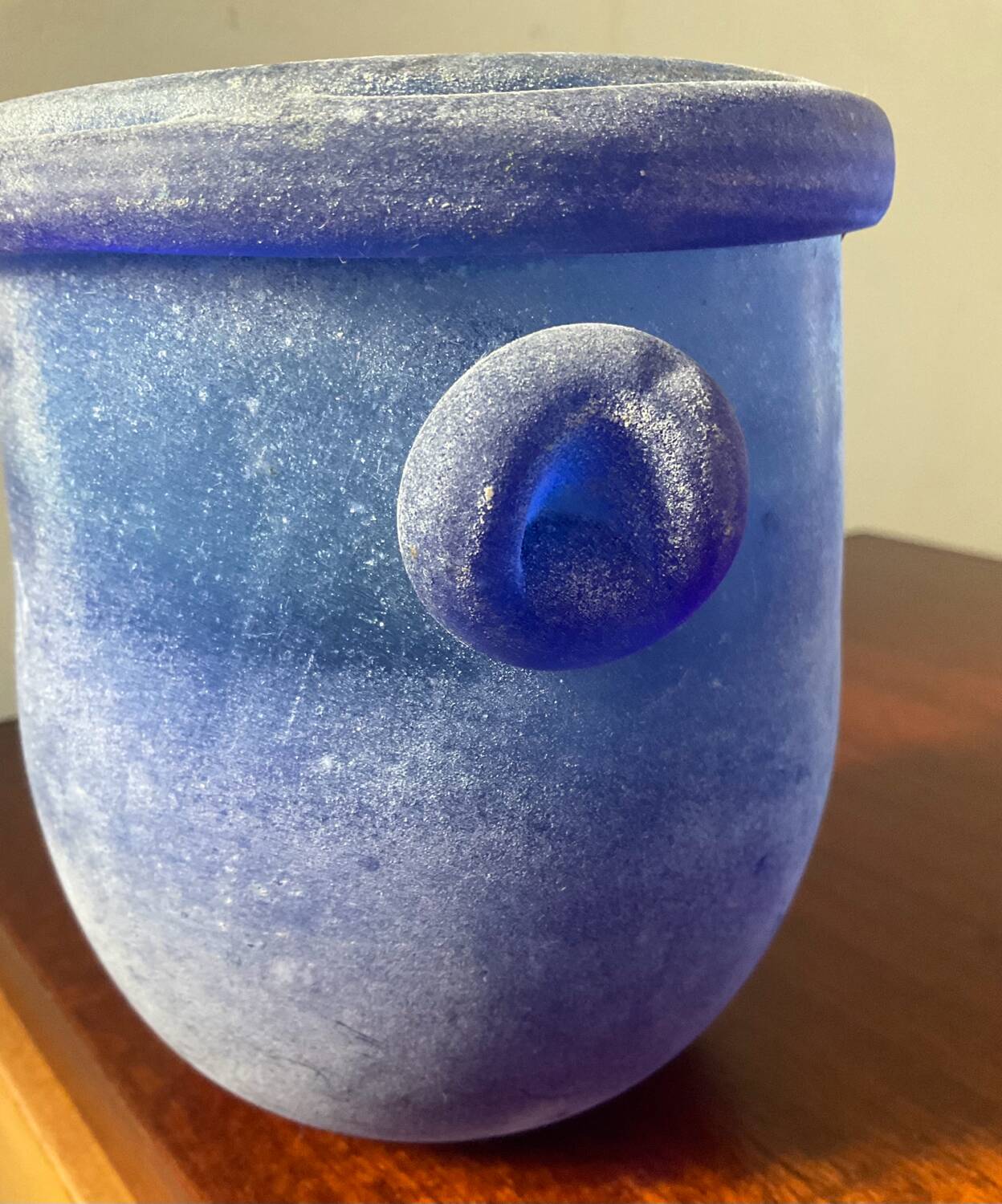 Cache pot vintage « Scavo » pâte de verre de Murano