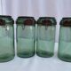 4 jars 1 liter bottle green Durfor to 1950s