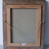 Ancienne peinture sur toile tableau voilier français bord de mer signé JP Gilbert 69