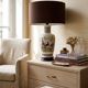 Large ceramic lamp signed V.V. Carraresi, traditional decorations.
