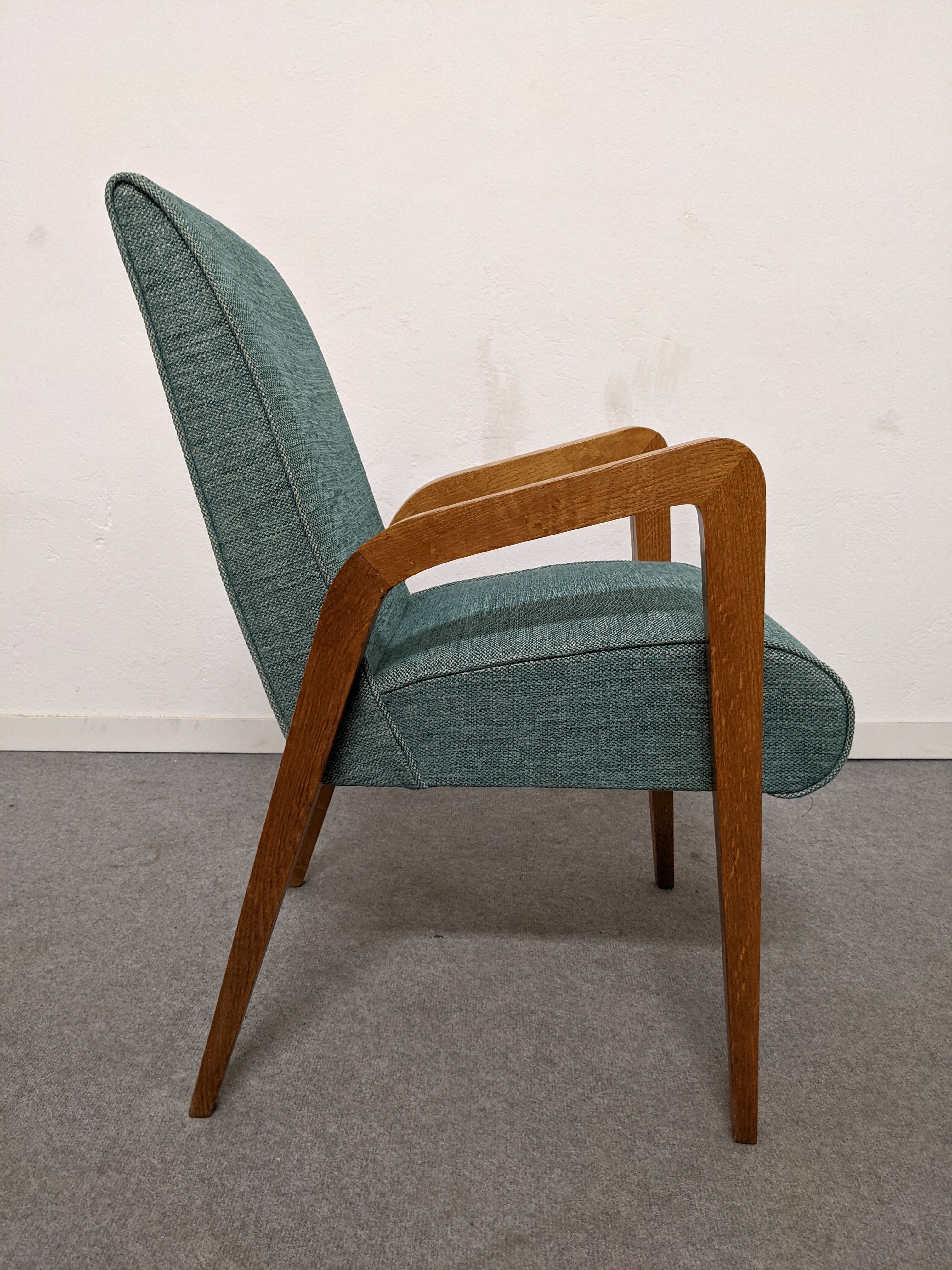 Pair of free span bridges armchairs from the 50s