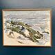 Original Swedish Oil on Canvas – "Winter Landscape" by FMK – Dated 1943 – Vintage and Framed – 78 × 60 cm (30.7" × 23.6")