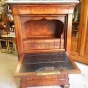 Louis Philippe mahogany secretary with flap and marble top