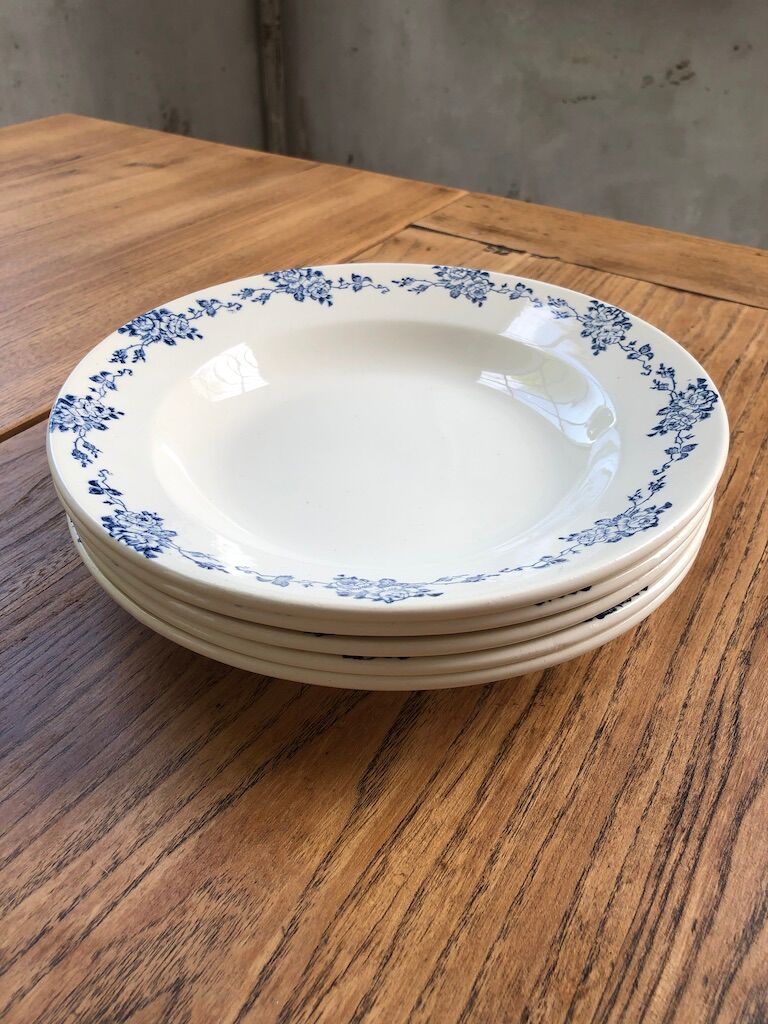 Set de 5 assiettes faïencerie des Chères