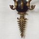 Set of 3 Bronze French Empire Style Triple Light Wall Sconces Neoclassical