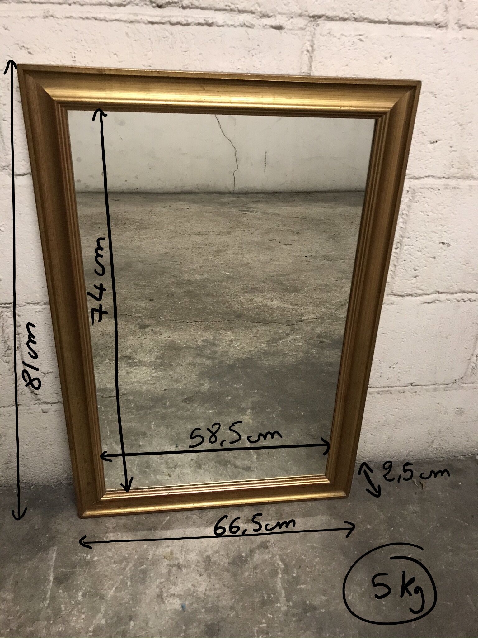 Gilded wood mirror