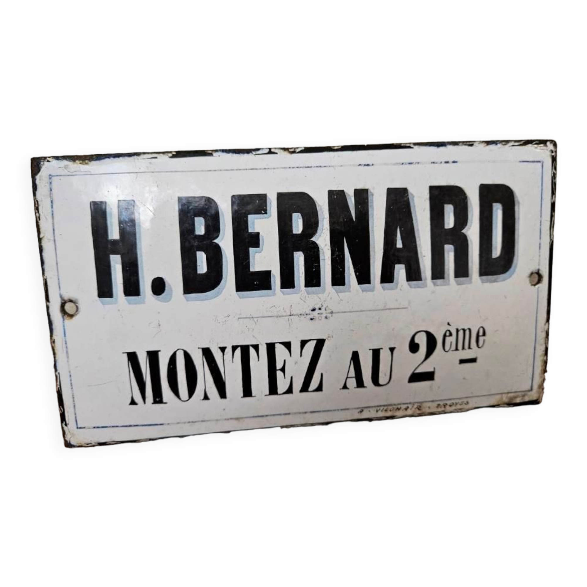 Bernard enamelled plaque