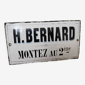Bernard enamelled plaque