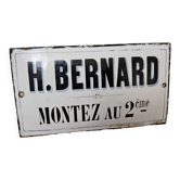 Plaque émaillée Bernard