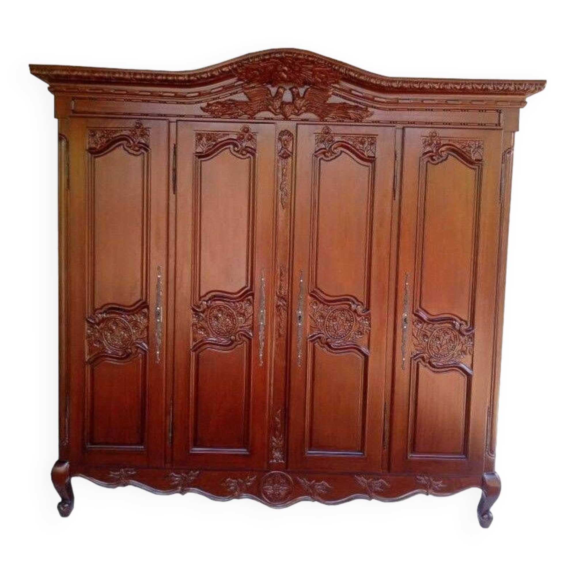 Norman wedding wardrobe in solid wood 4 doors