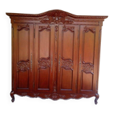 Armoire normande de mariage en bois massif 4 portes