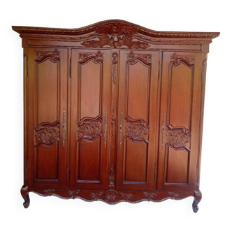Norman wedding wardrobe in solid wood 4 doors