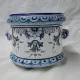 Nevers earthenware cache-pot. 20th century.
