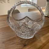 Chiseled crystal basket