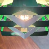 Modern metal lamella pendant lamp from the mid-century in the style of J. J. M. Hoogervorst for Anvia, 1960s.