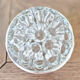 Antique glass and silver-plated flower holder