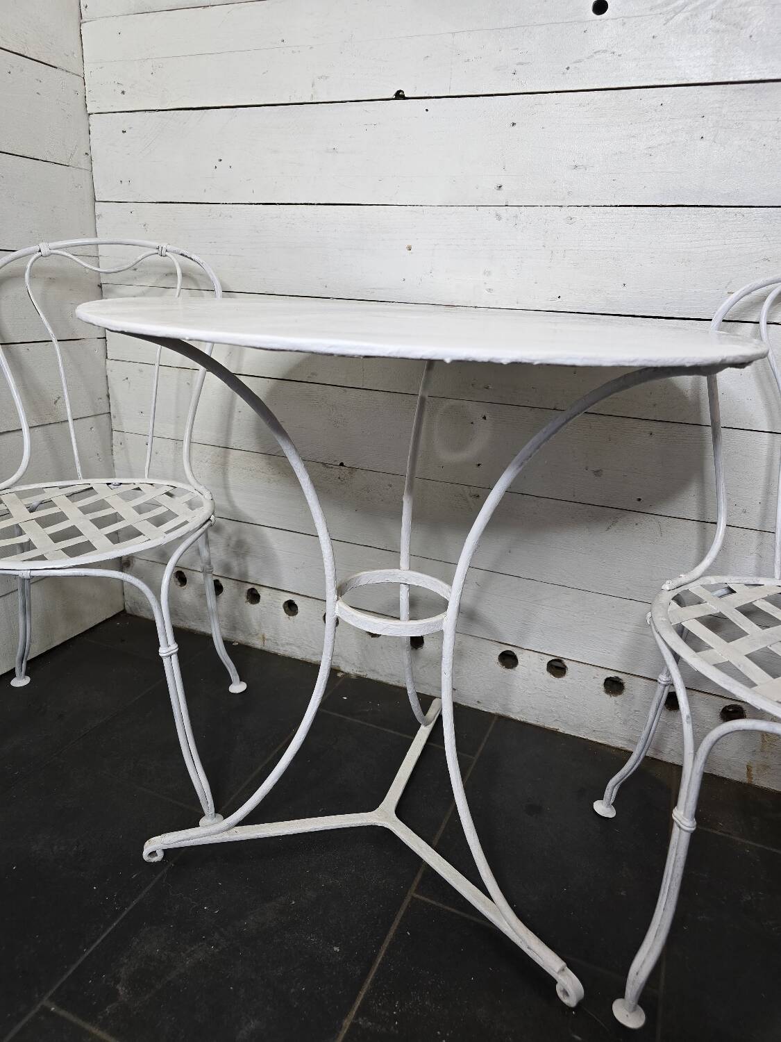 Wrought iron garden furniture