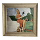 Gouache on pin-up panel signed and dated 20th century