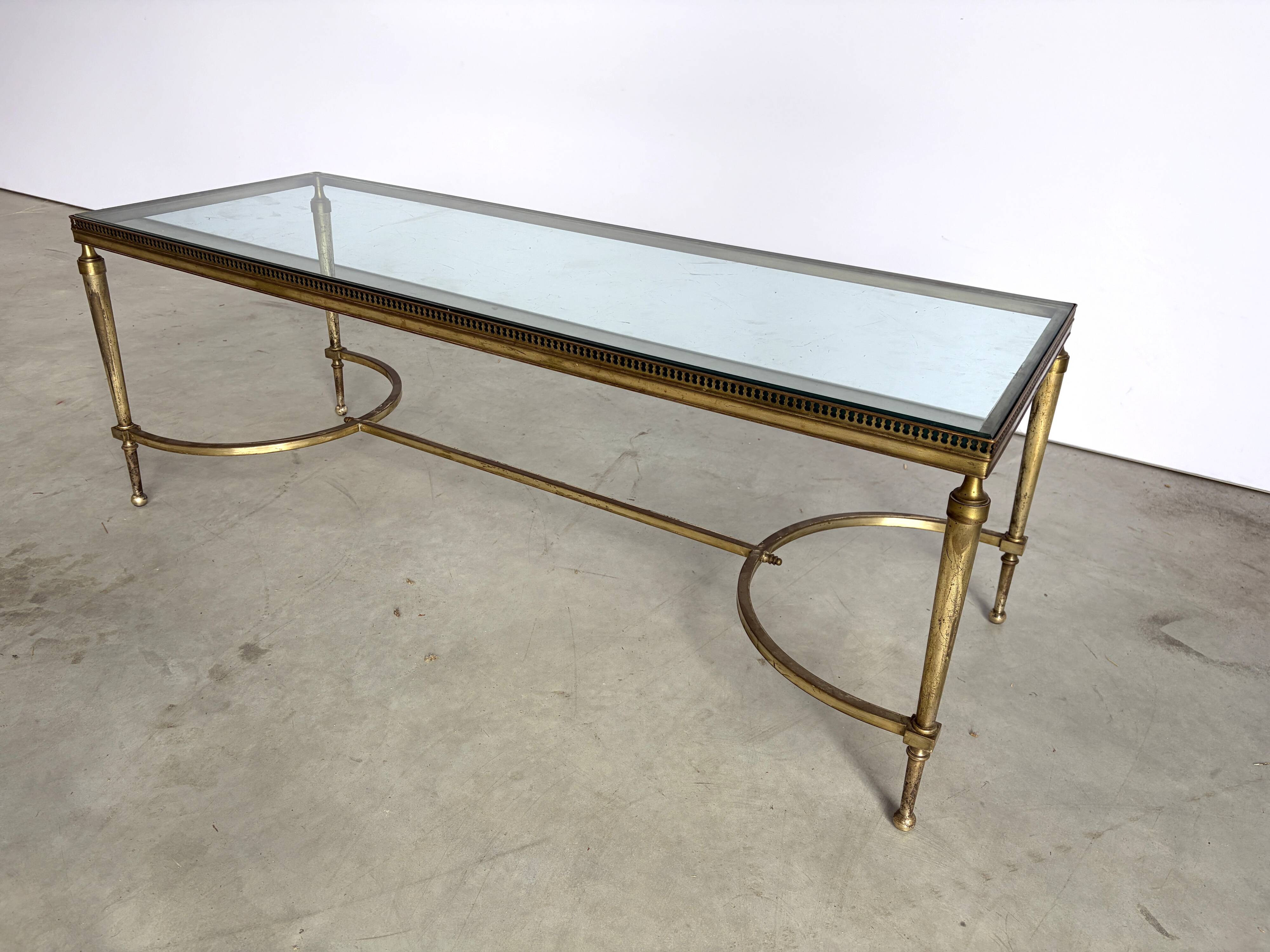 Maison Bagues coffee table in brass, 1960s