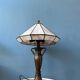 Lampe de table Tiffany Art déco en vitrail violet