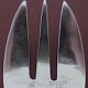 Suite of twelve silver metal art-deco oyster forks by Ercuis