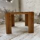 Square pine coffee table from the 70s revival