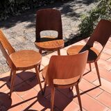 Chairs baumann mondor vintage 60s set of 4