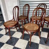 Set of 7 Thonet bistro chairs