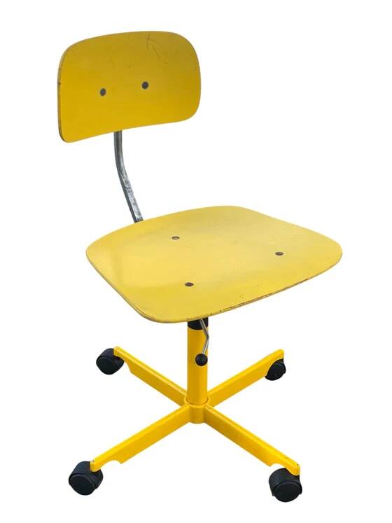 Original KEVI office chair - Jørgen Rasmussen - Denmark, 1960s - rare yellow finish