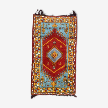 Tapis Ushak turc du milieu du siècle 144x82cm