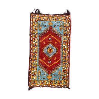 Tapis Ushak turc du milieu du siècle 144x82cm