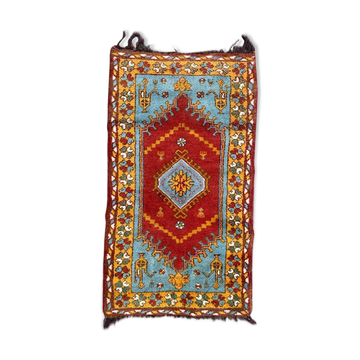 Tapis Ushak turc du milieu du siècle 144x82cm