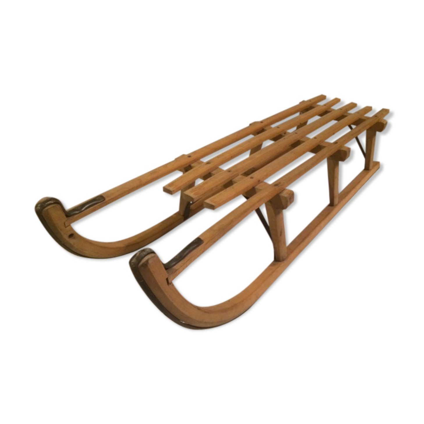 Vintage wooden sledge for 1 to 2 people