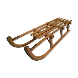 Vintage wooden sledge for 1 to 2 people