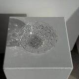 Small glass dish with vintage diamond points, a sparkle.