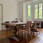 Table monastère en chêne ancien massif – SOLEIL 400 par 120 cm