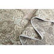 1970s Vintage Persian Handmade Wool Cotton Beige Area Rug 287x367