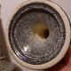 Duo of gres-style ceramic candle holders