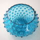 Vintage bubble vase in blue glass