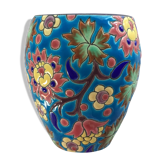 Vase ancien en Émaux de Longwy