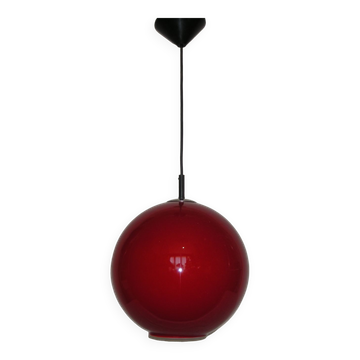 Suspension sphérique opaline des années 60 - 70