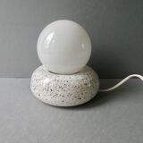 Speckled ceramic pebble lamp, 80s