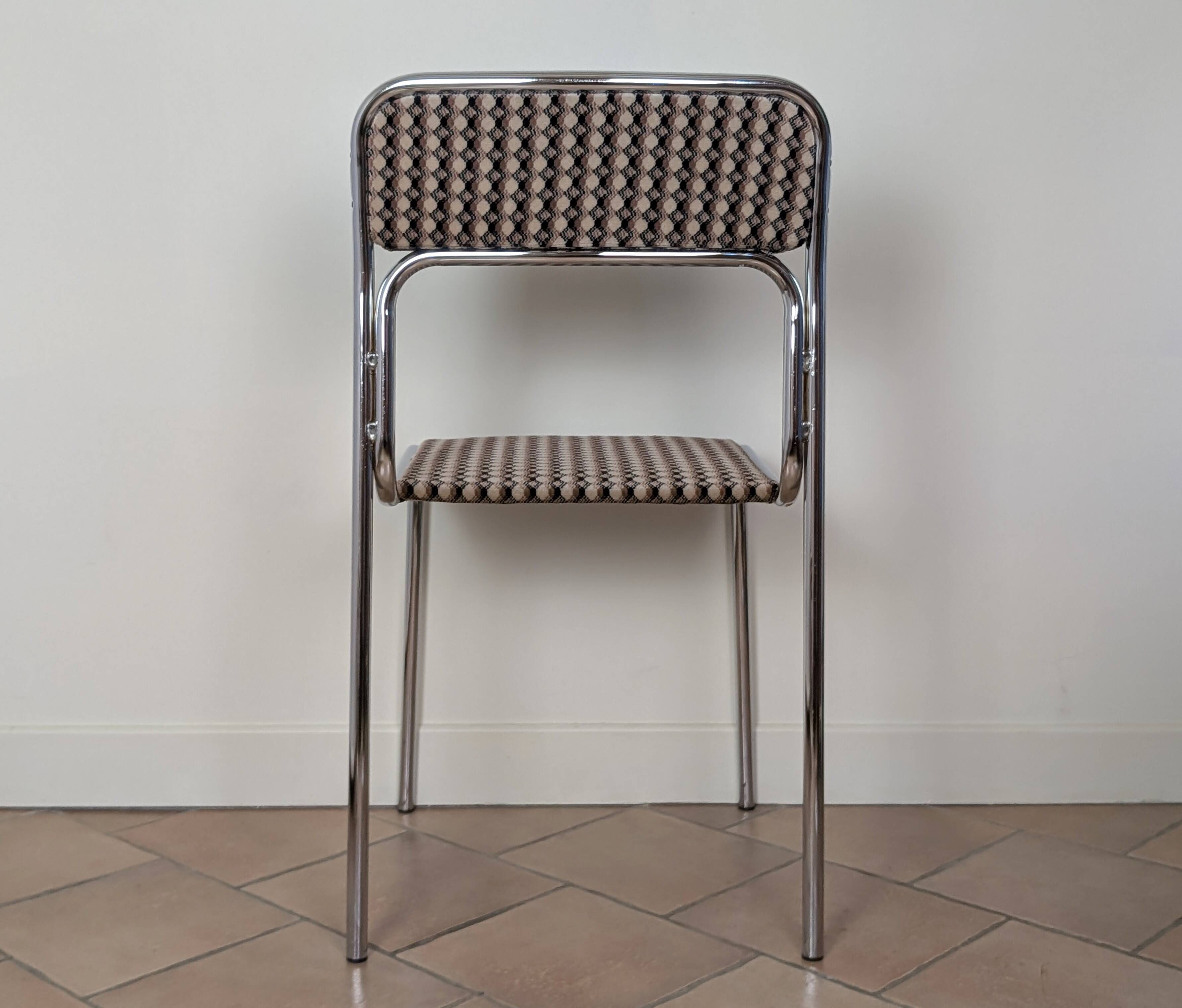 Chaise métal chromé