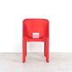 Joe Colombo red universale chairs for Kartell, 1960s